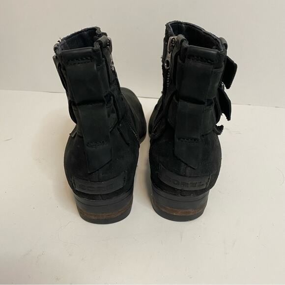Sorel Women's Lolla Waterproof Leather Ankle Boots Black Size 8.5 - Picture 6 of 9